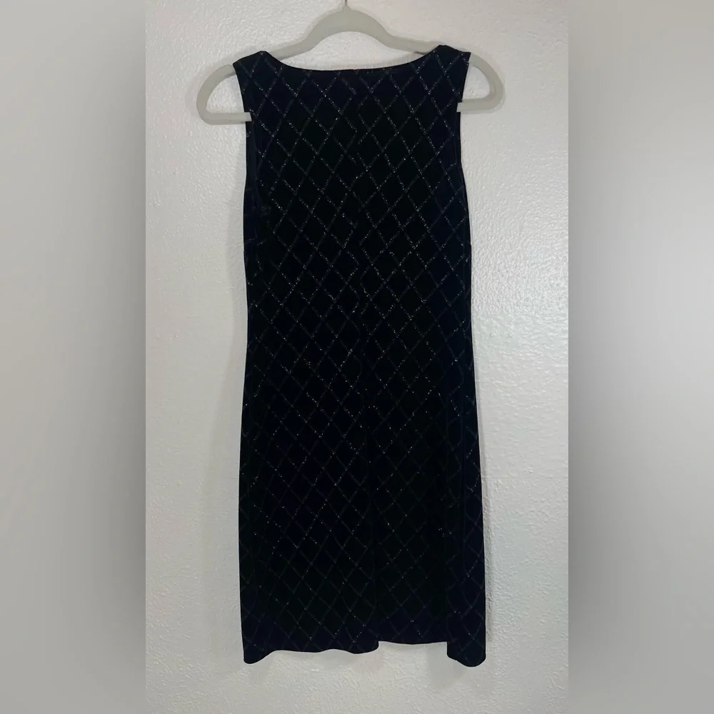 Vintage CDC Sparkly Glitter Black Sleeveless Mini Dress Women’s 6 Date Night - Picture 8 of 10